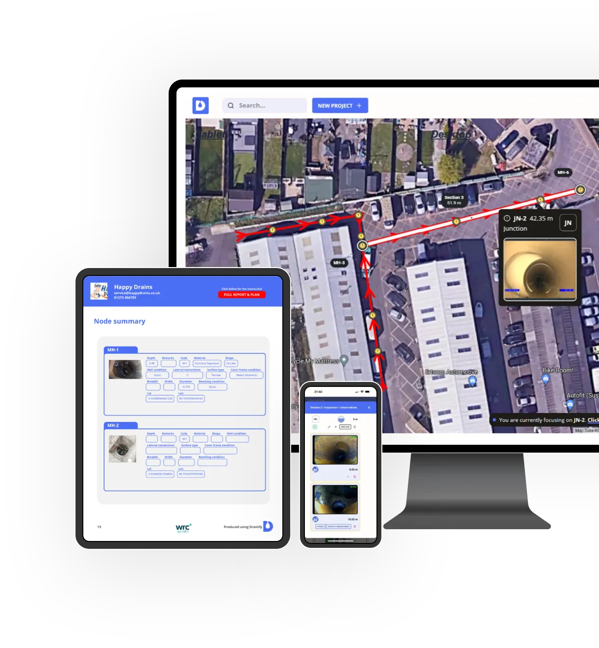 Drainify CCTV reporting app